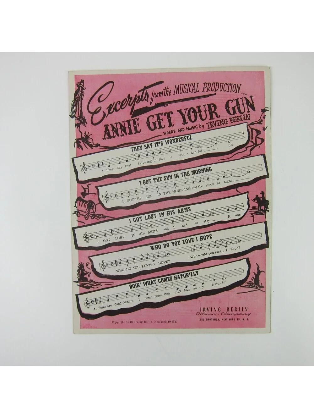 Sheet Music They Say Its Wonderful Annie Get Your Gun Irving Berlin Vintage 1946